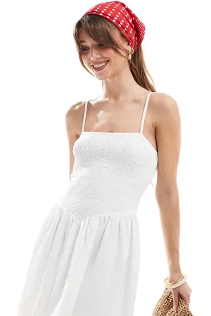 The Frolic Cami-minikjole med firkantet hals, rynker og lavtsiddende talje - Kun hos ASOS