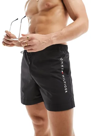 Tommy Hilfiger Original - Mellemlange sorte badeshorts med løbesnor