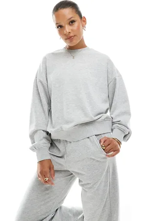 JJXX Grå sweatshirt i firkantet pasform - Del af sæt