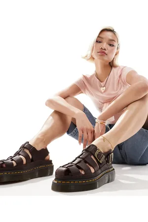 Dr. Martens Dr. Martens - Wrenlie - Flettede sandaler med plateausål i