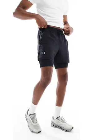 Under Armour Launch - Sorte 5-tommer-shorts i 2-i-1-stil