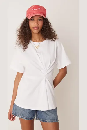 ASOS Hvid T-shirt med plisseringsdetalje med indsyning