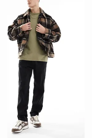 JACK & JONES Sorte bukser i hørblanding i afslappet pasform