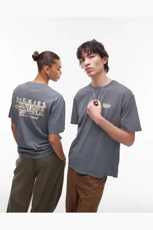 Dickies Service Station - Mellemblå T-shirt med grafisk rygprint