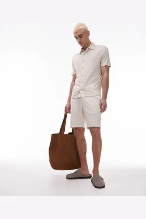 MANGO Jerseyshorts med vaffeltekstur-Neutral