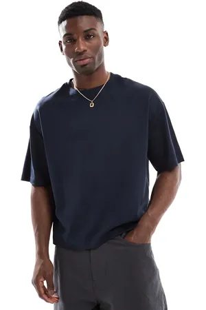 Pull&Bear T-shirt med interlock-syninger i firkantet pasform