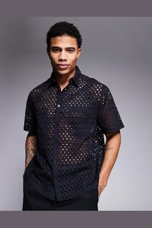 ASOS Premium - broderet skjorte med firkantet oversized pasform
