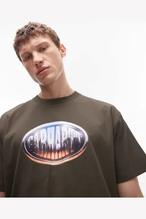 Carhartt Big Time - Mørkegrøn T-shirt-Grå