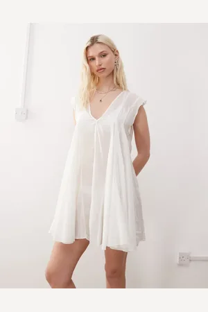 Weekday Gennemsigtig flagrende minikjole i chiffon