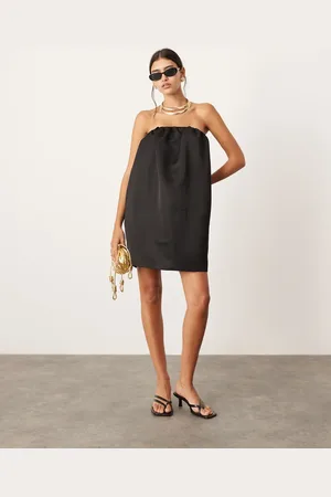 ASOS Bandeau-minikjole i kraftigt satin