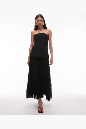 MANGO Plisseret og midikjole med nederdel i chiffon