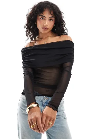 JJXX Offshoulder-top i mesh