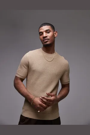 MANGO Ribstrikket T-shirt-Neutral