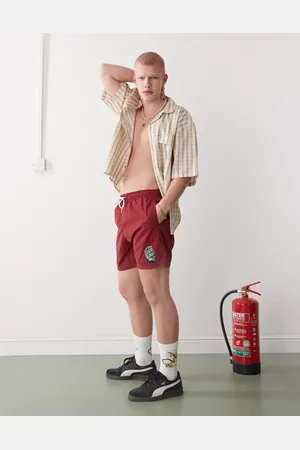 Santa Cruz Røde badeshorts med grafisk logoprint med halvmåne
