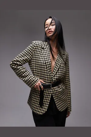 Topshop Skræddersyet blazer med markante tern