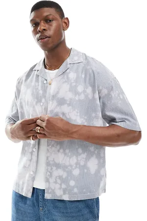 Pull&Bear Ecrufarvet skjorte med naturfarvet batik