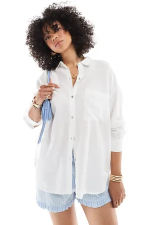 Pull&Bear , oversized skjorte med hørlook