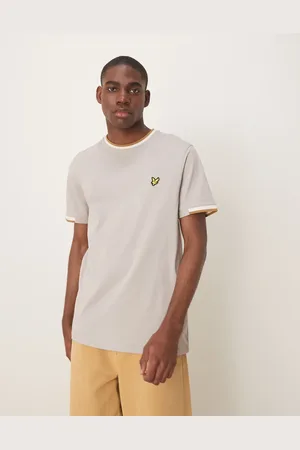 Lyle & Scott T-shirt med halv kontrastkant i