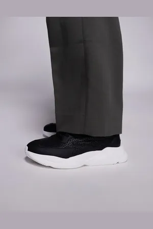 HUGO BOSS Leon - Sorte løbesneakers med monogramlogo