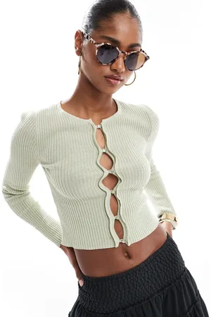 Brave Soul Ribstrikket cardigan med knapper