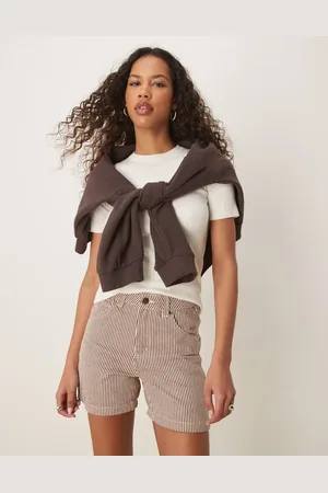 Dickies Cappucino-brune tømrershorts med striber