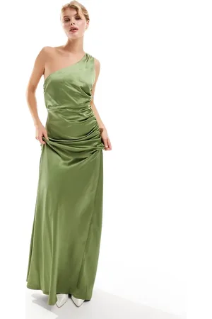 Six Stories Brudepiger - maxikjole i satin med oneshoulder