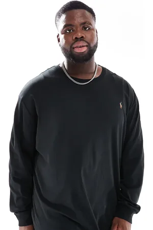 Ralph Lauren Big & Tall - og langærmet T-shirt med logoikon i pimabomuld