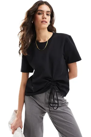 French Connection Rallie - T-shirt med rynker i bomuld