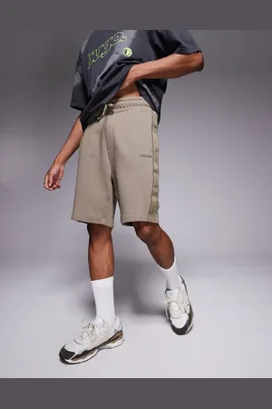 HUGO BOSS Liam - Lysebrune loungeshorts med logobånd