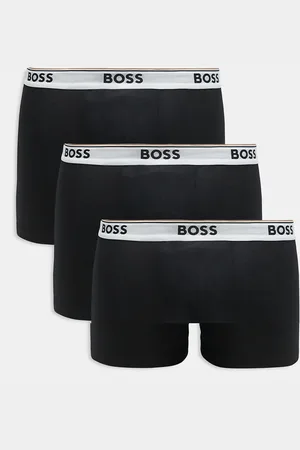 HUGO BOSS Pakke med 3 par boksershorts med kontrastfarvet taljebånd i sort