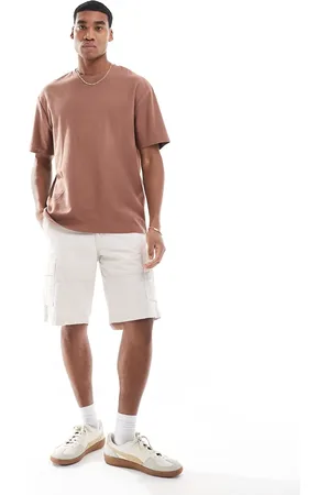 JACK & JONES Offwhite cargoshorts med løs pasform
