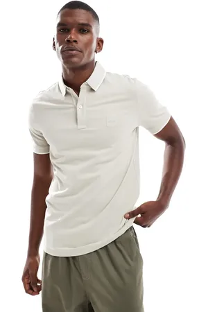 HUGO BOSS Passertip - smal poloskjorte med ikonlogo og kontrasterende kanter i piqué-Neutral