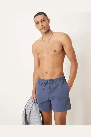Abercrombie & Fitch Vintage-indigoblå badeshorts med stretch