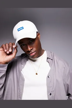Hugo Blue Beige kasket med centreret logo-Neutral