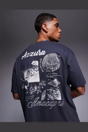 ASOS Koksgrå oversized T-shirt med grafisk print