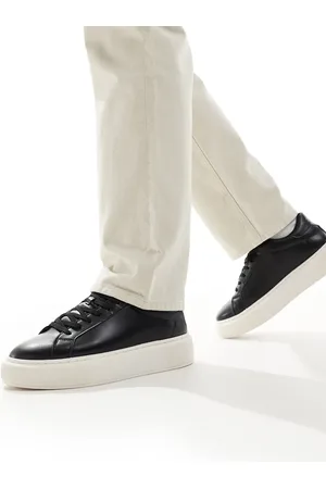 JACK & JONES Sorte sneakers i imiteret læder