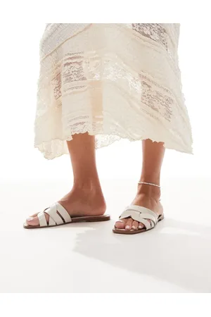 Pull&Bear Hvide flettede sandaler