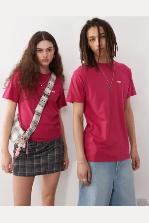 Vans Rødbrun T-shirt i almindelig pasform med logo på venstre bryst