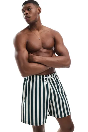 Hollister Badeshorts med logodetalje og grønne striber