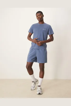 Abercrombie & Fitch Blå shorts med løbesnor i fleece