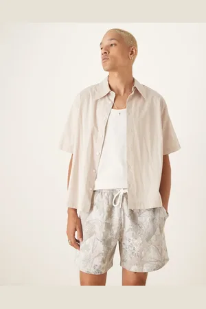 Abercrombie & Fitch Lys olivengrønne shorts med løbesnor i fleece