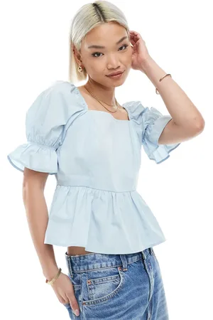 Miss Selfridge Peplum-top i poplin