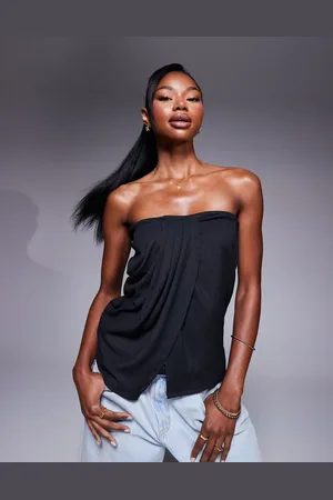 ASOS Bandeau-top med draperede detaljer og slids foran