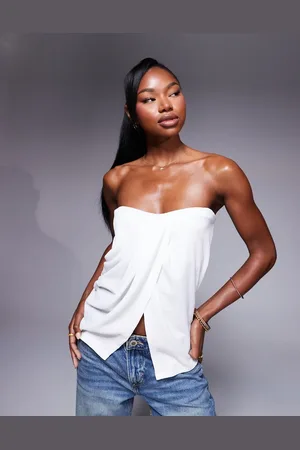 ASOS Bandeau-top med draperet detalje og slids foran