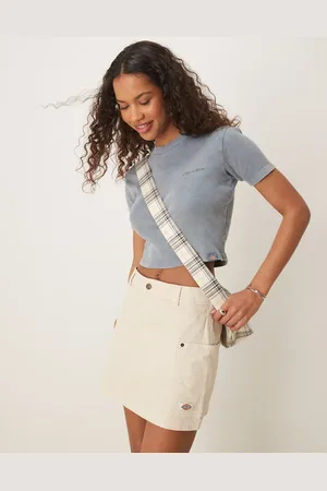 Dickies River Ranch - Offwhite mininederdel i westernstil-Hvid