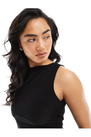 Miss Selfridge Top i jersey med vandfaldsudskæring bagpå med bindebånd i nakken