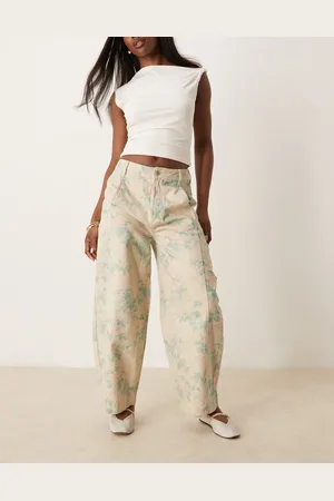 ASOS Bukser med barrel-ben og syninger samt vintage -Multifarvet