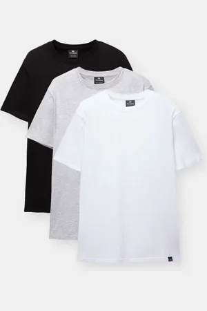 Pull&Bear Pakke med 3 grå basis-T-shirts i Regular Fit