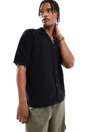 Bershka Strikket skjorte med knapper