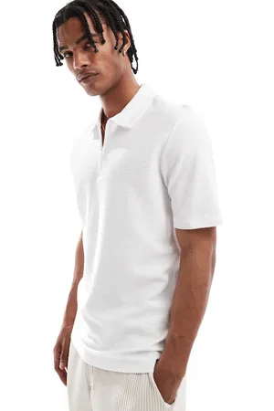 JACK & JONES Polo med tekstur og lynlås